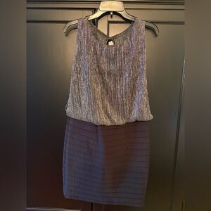 Elegant Black and Silver Sleeveless Dress